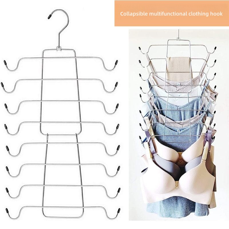 Closet-Organizer,8 Tier Tank-Top-Hanger,Closet-Organizers-and-Storage Bar-Hangers-Space-Saving,Apartment Dorm-Room-Essentials-for-College-Students-Girls