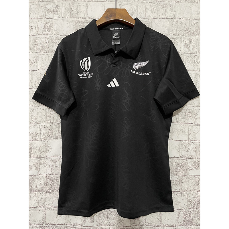 High Quality 2023 world cup New Zealand Home Rugby Jerseys Men Short Sleeve Rugby Football Shirt