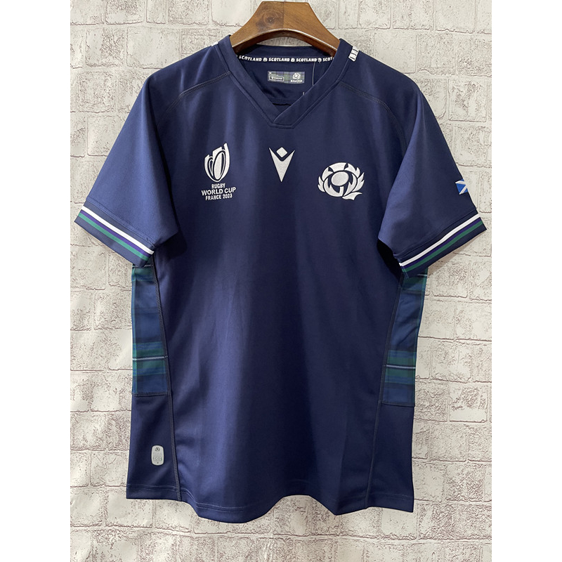 High Quality 2023 world cup Scotland Home Rugby Jerseys Men Short Sleeve Rugby Football Shirt