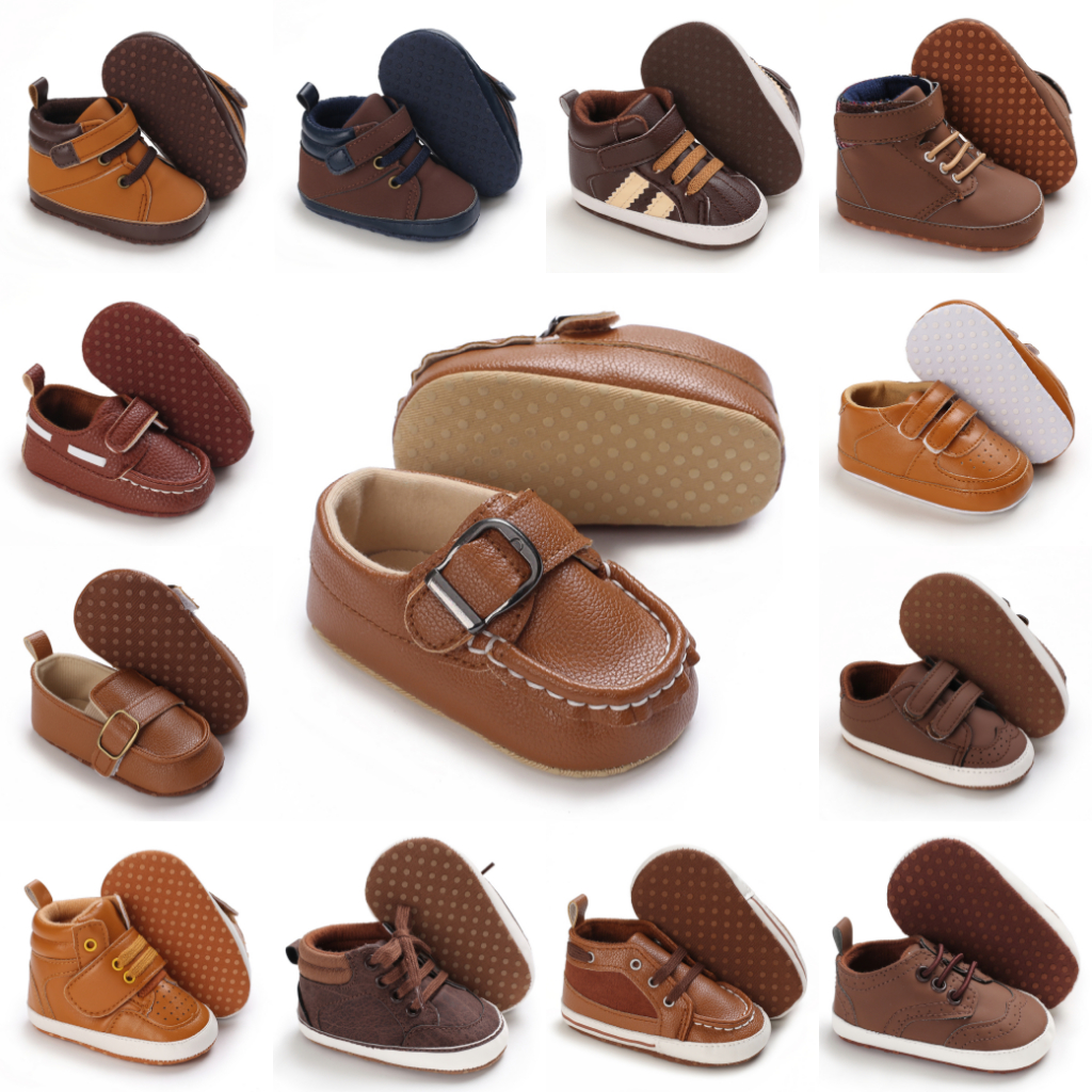 Brown Color Theme Christening Shoes for Baby Boy 1 Year Old Newborn Shoes for Baby for Baby Girl Kid