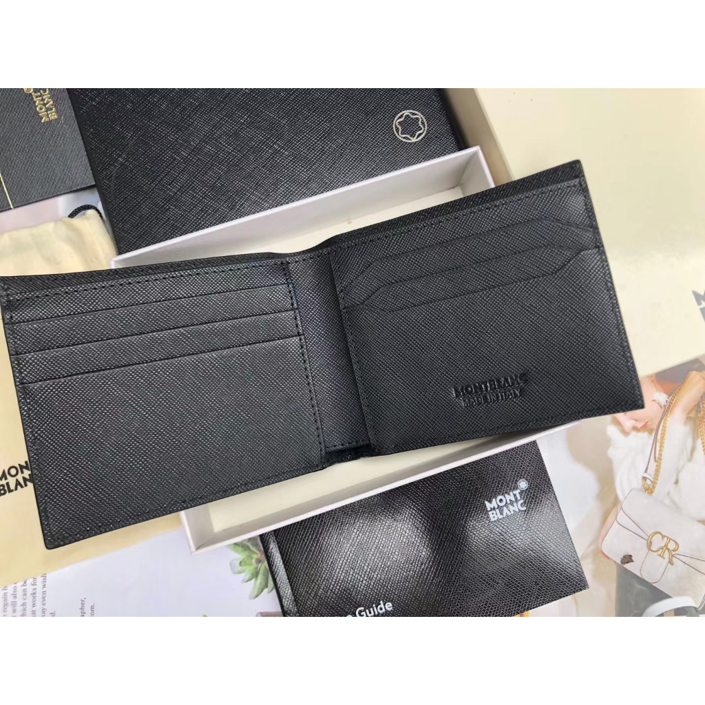 New Product Express MB130315 Leather Short Clip 6 Card Slots Genuine Leather Ingenious Series Wallet