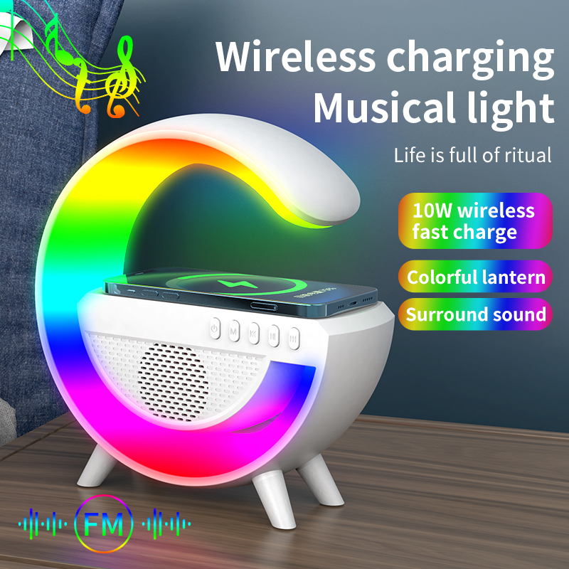 G-Speaker Smart Station Wireless Charger Bluetooth RGB Desk Lamp Charging LED Atmosphere Light