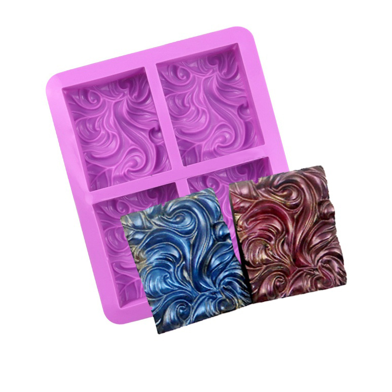 Wave flower silicone mold, handmade soap mold, mousse cake mold, DIY aromatherapy gypsum candle pudding jelly mold, ice cream mold, essential oil soap mold