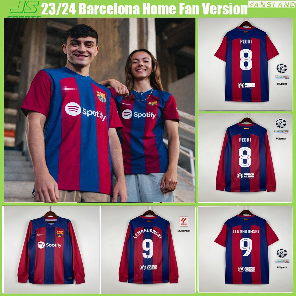 2023/24 Barcelona home jersey/Barca football shirt short sleeve & long sleeve