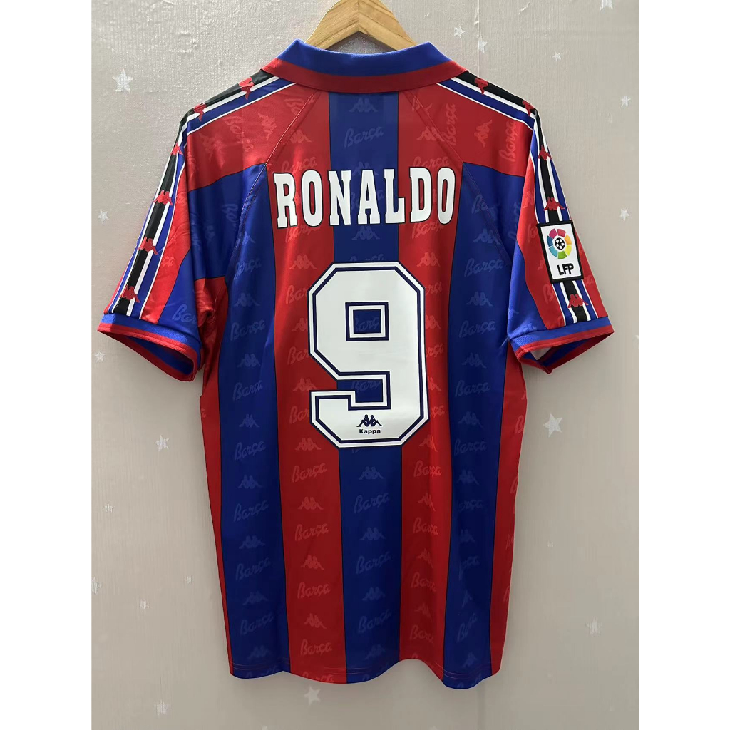 96-97 Barcelona RONALDO STOICHKOV Top Quality Home Retro Soccer Jersey custom T-shirt Football Jersey GUARDIOLA