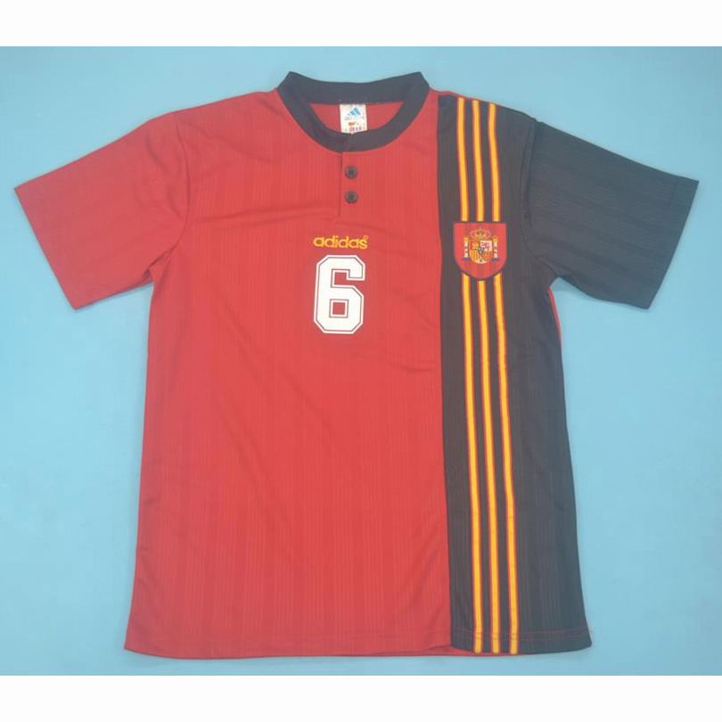 1996 Spain Home Away Retro Soccer Jersey Football