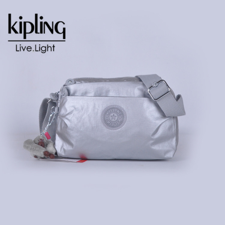 Kipling Women's Shoulder Bag Stylish Simple Handbag Suspender Bag Monochrome