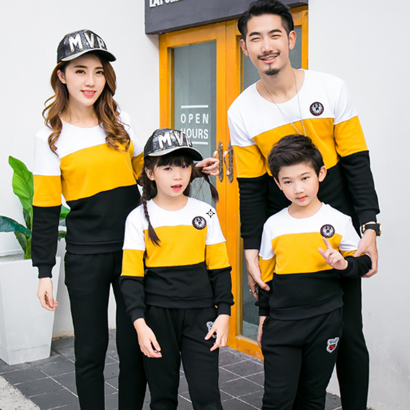 S-8XL 125kg Can Wear Oversize Cotton Family Hoodies Long Sleeve Tshirt Couple T Shirt Kids Plus Size T-shirt Family Matching Outfits Women Blouse Summer Tops