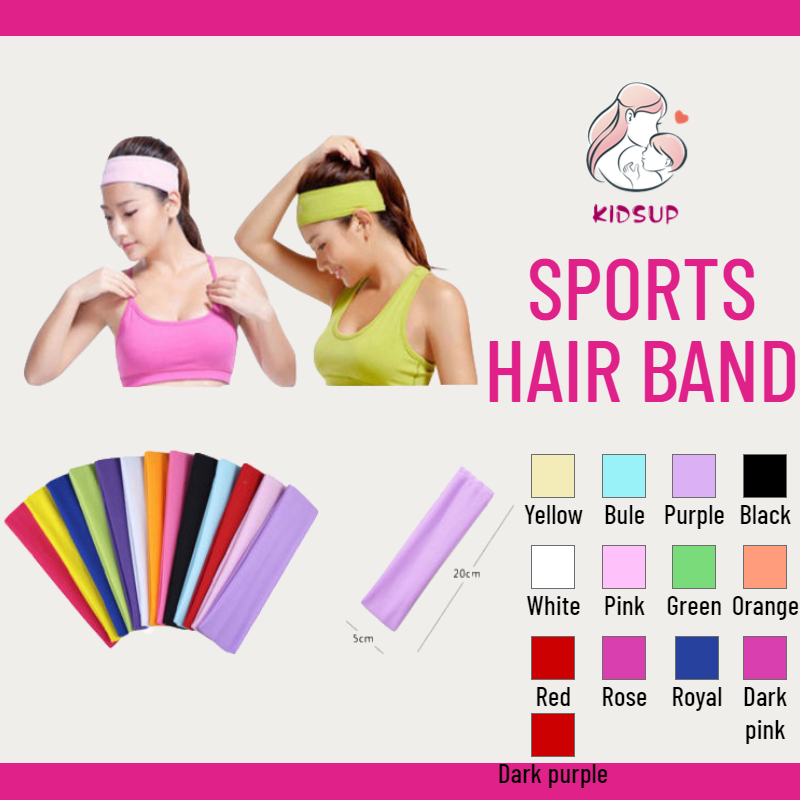 Sports Hair Band Elastic Wide Gym Yoga Exercise Women Sweatband Headband Bandage