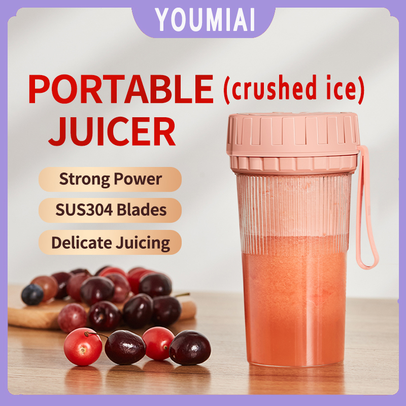 YOUMIAI Blender Fruit Juicer  Portable USB Wireless Rechargeable Crushed-ice Juicer