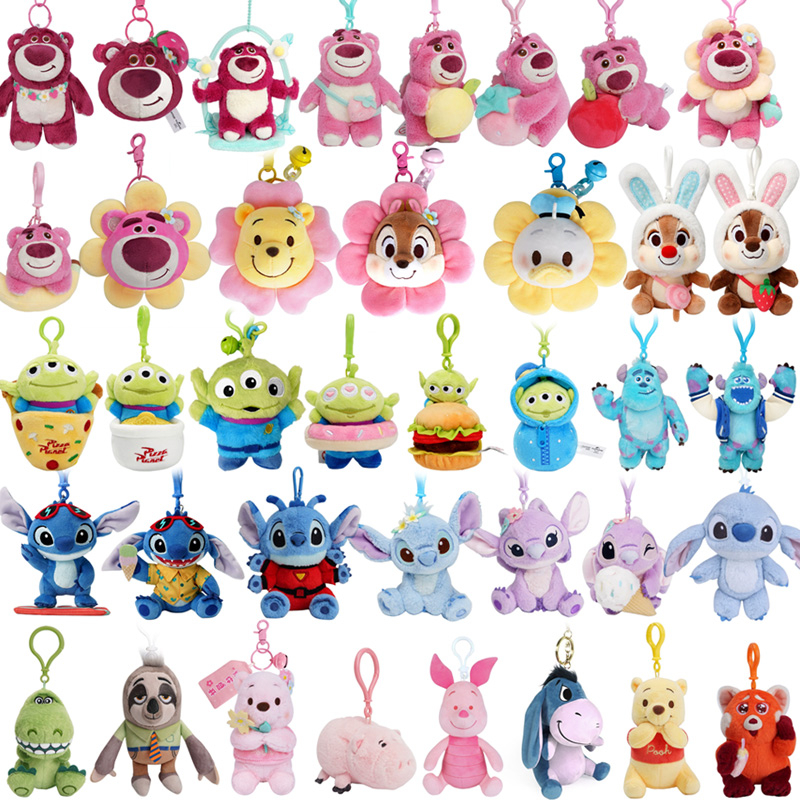 Authentic Stitch and Angel Lotso Pooh Bear Zootopia Stuffed Toys Disney animal Soft Plush Toy Dolls Collection Gift