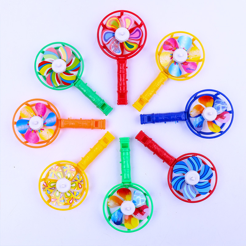 Junyeh Color Small Windmill Toy Summer Plastic Whistle Fans Creative Small Gift Toy