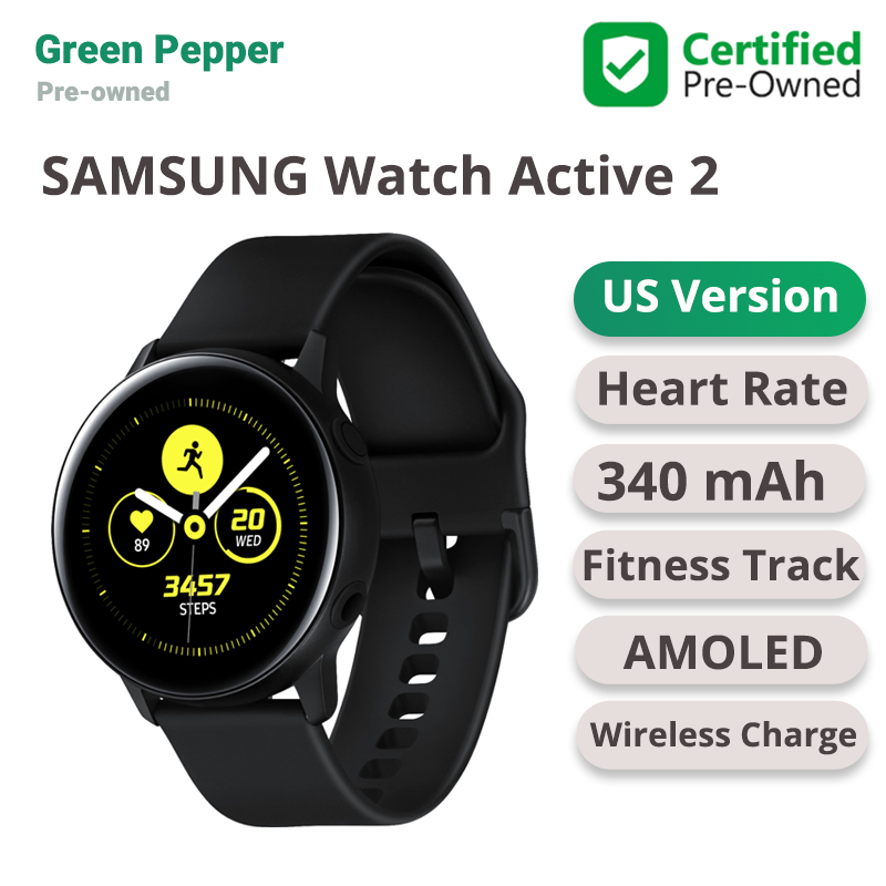 Original SAMSUNG Smart Watch Galaxy Watch Active 2 Smart Watch 44mm US Version GPS Bluetooth Advanced Health Monitoring Fitness Tracking Long-Lasting Battery Gear S2 Smart Watches