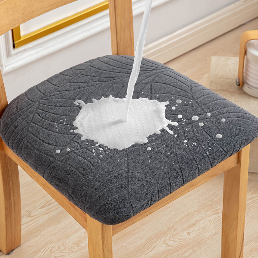 Waterproof Leaf Pattern Chair Seat Cover Chair Cushion Cover Dining Chair Cover Protector