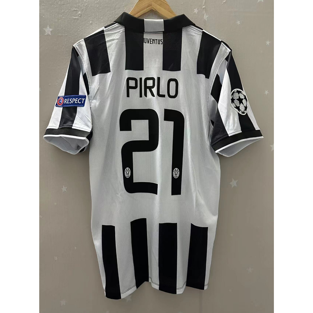 14-15 Juventus Top Quality Home Retro Soccer Jersey custom T-shirt Football Jersey TEVEZ PIRLO