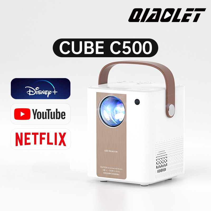 COD QIAOLET Projector Android 9.0 Mini Projector C500 Series 720P HD Mini Projector Bluetooth Projector