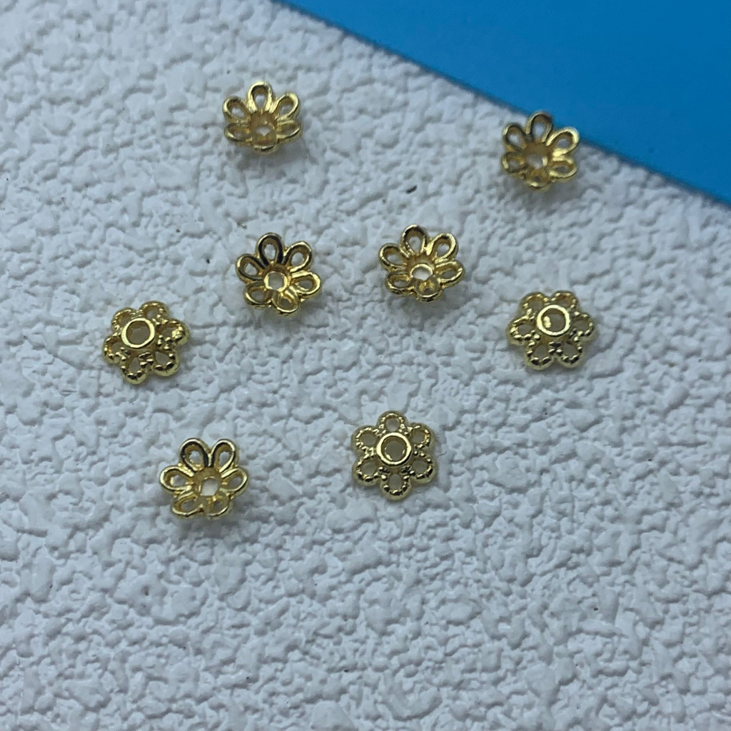 [100pcs] 6mm Golden Receptacle DIY Jewelry Handmade Jewelry Wear Matching Jewelry Girl Jewelry Original Jewelry Bracelet Bracelet Jewelry Handmade Accessories Bracelet Accessories Original Accessories