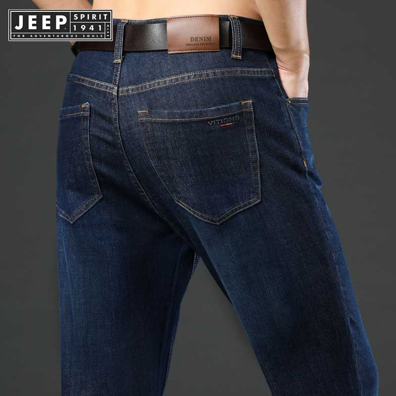 JEEP SPIRIT 1941 ESTD Loose Straight Leg Casual Modal Stretch Men's Pants