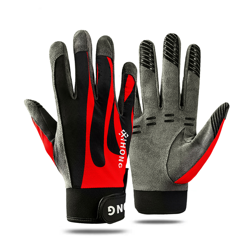 Resistant Breathable Full Finger Silicone Anti-slip Cycling Gloves For Men Women Weightlifting Fitness Training