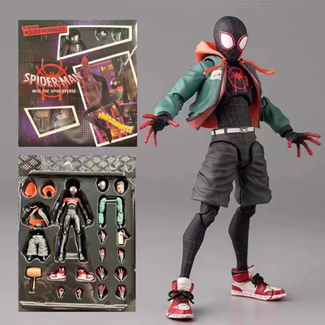 15cm Anime Figure Spider Man Across the Spider Verse Action Figurine Sofbinal Spiderman Miles Morales Statue Across The Universe Collectble Model Toy