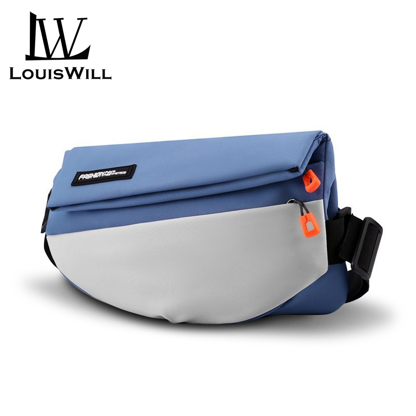 LouisWill Chest Bag Fashion Waist Bag Unisex Crossbody Bags Street