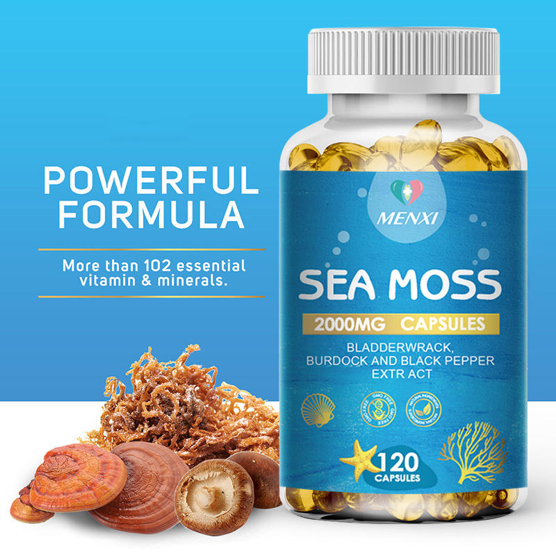 MENXI Organic Sea Capsules| Wildcrafted Superfood | Organic Nutrients | Immune Defense Enhancer | Digestive Support | Thyroid Health Booster | Skin Rejuvenation | Essential Vitamins and Minerals | Strong Joints and Bones | Gentle Detoxification