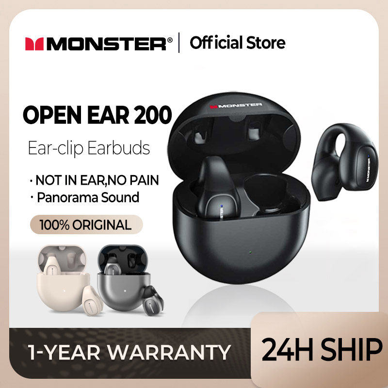 Monster Open Ear 200 Bone Conduction Earphone Bluetooth Wireless Sports Headphones