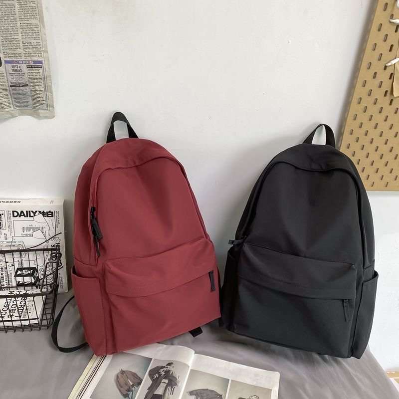 Black school bag red Backpack waterproof bagpack 書包 大容量 耐用 beg sekolah budak lelaki