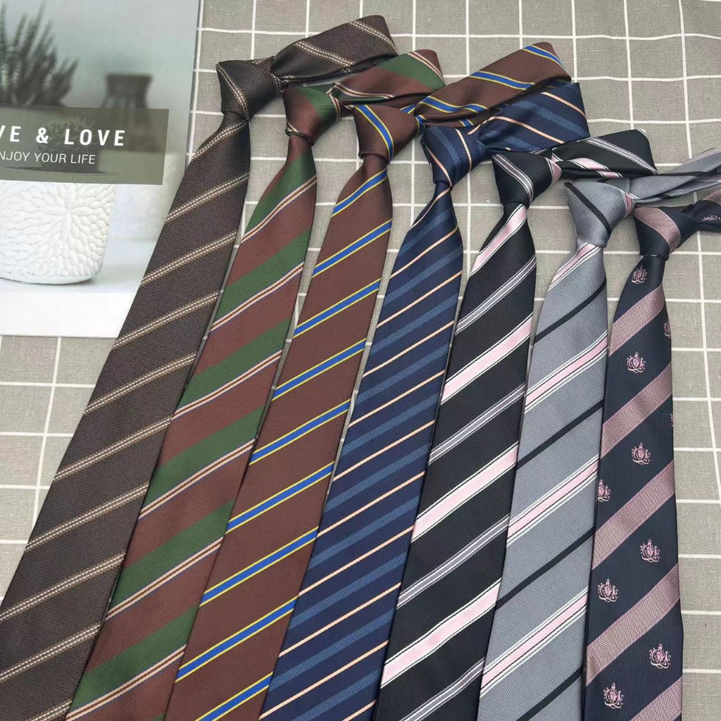 Girls Boys Self Tied Necktie Silky Skinny Tie Long Striped Plaid Tie Men Novelty Necktie
