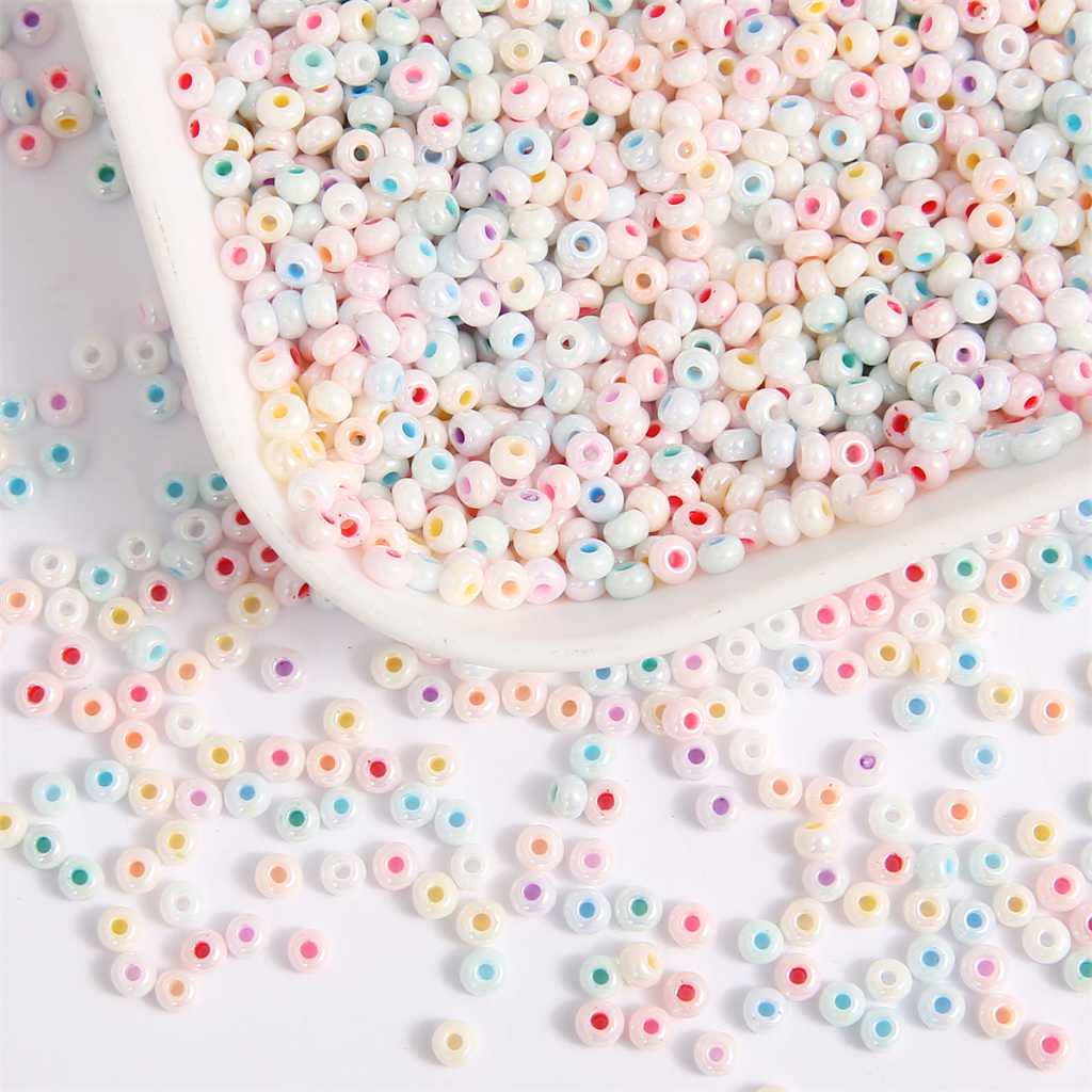 660-1300pcs/bag High Quality Rice Glass Bead Solid Color Magic Color Porcelain Bead For DIY Jewellery Making