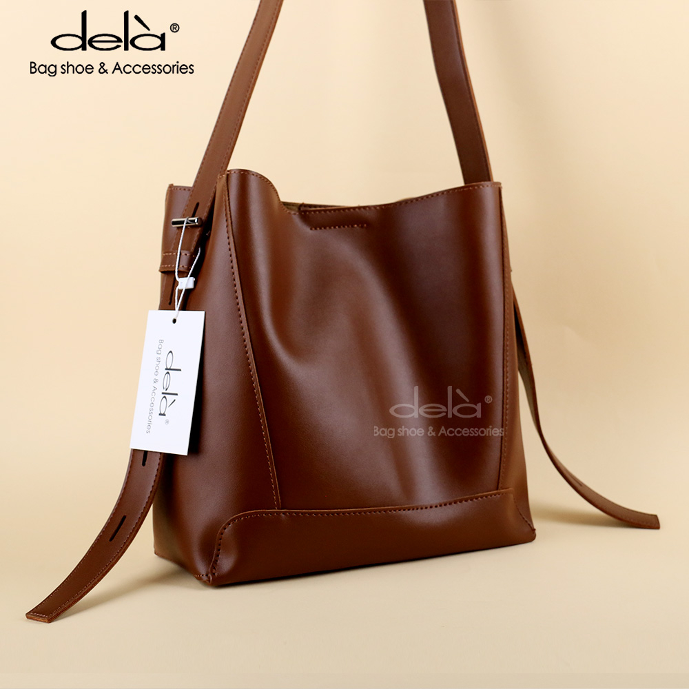 Dela beg tangan Fashion women's bag, large capacity bucket bag, One shoulder crossbody bag