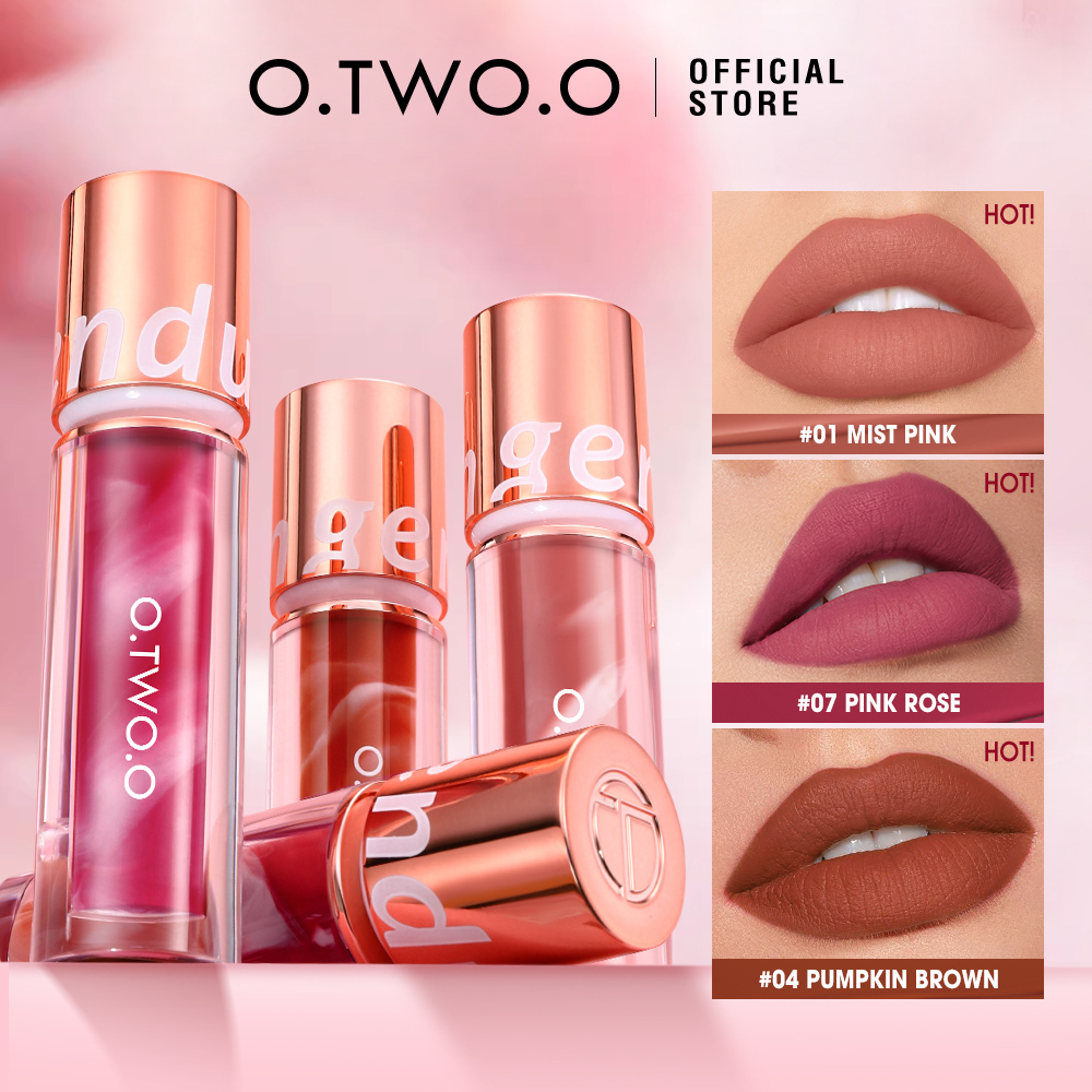 O.TWO.O Waterproof Lip Tint Matte Lip Gloss Long Lasting Kissproof Non-stick Lightweight Lipstick Makeup