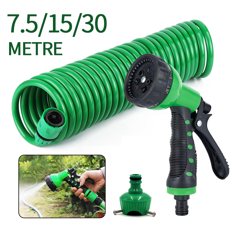 Hose Pipe High Pressure Garden Irrigation Watering System Car Wash Magic Telescopic Pencuci Hos Paip Cuci Kereta 洗车软管