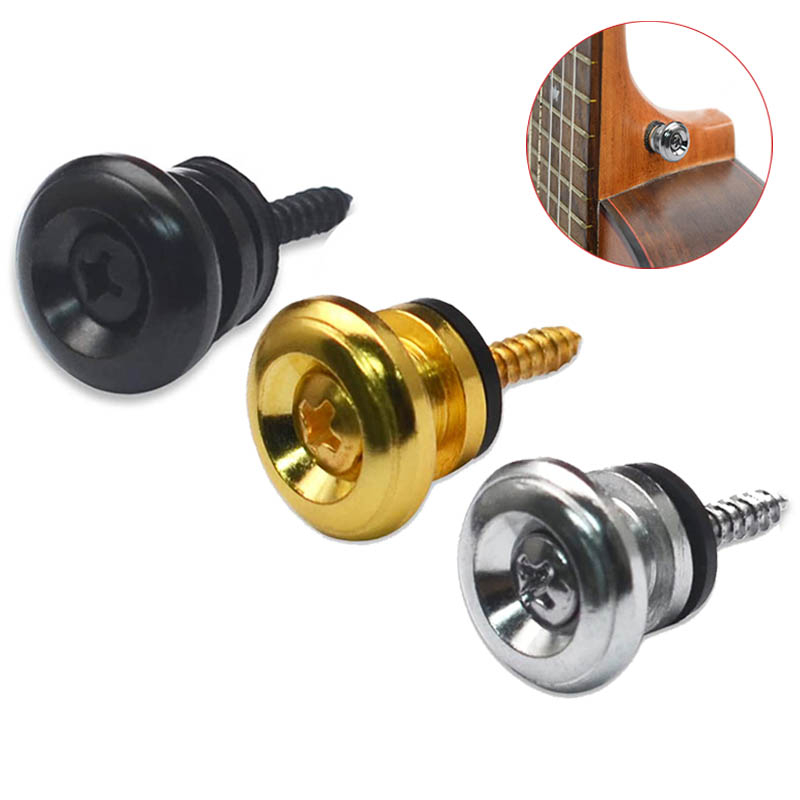 harpfeas 1PC Metal Guitar Strap Locks, Mushroom Style Guitar Strap Lock Buttons for Guitar Bass Ukulele