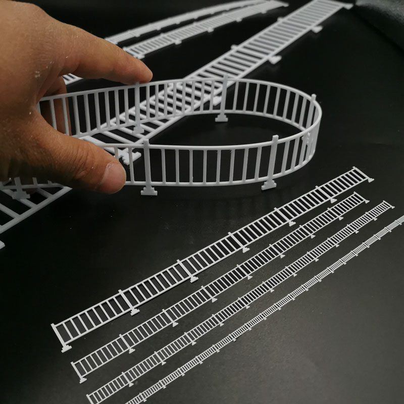 1:87/50/35/24 Scale Railing Model ABS Guardrail Fence Materials Diy Building Sand Table Landscape Design Diorama Kits