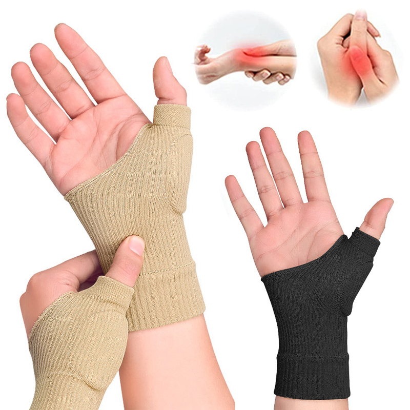 Compression Wrist Thumb Band Belt Carpal Tunnel Hands Wrist Support Brace Strap Sleeve Golf Tenosynovitis Arthritis Gloves 1 Pair