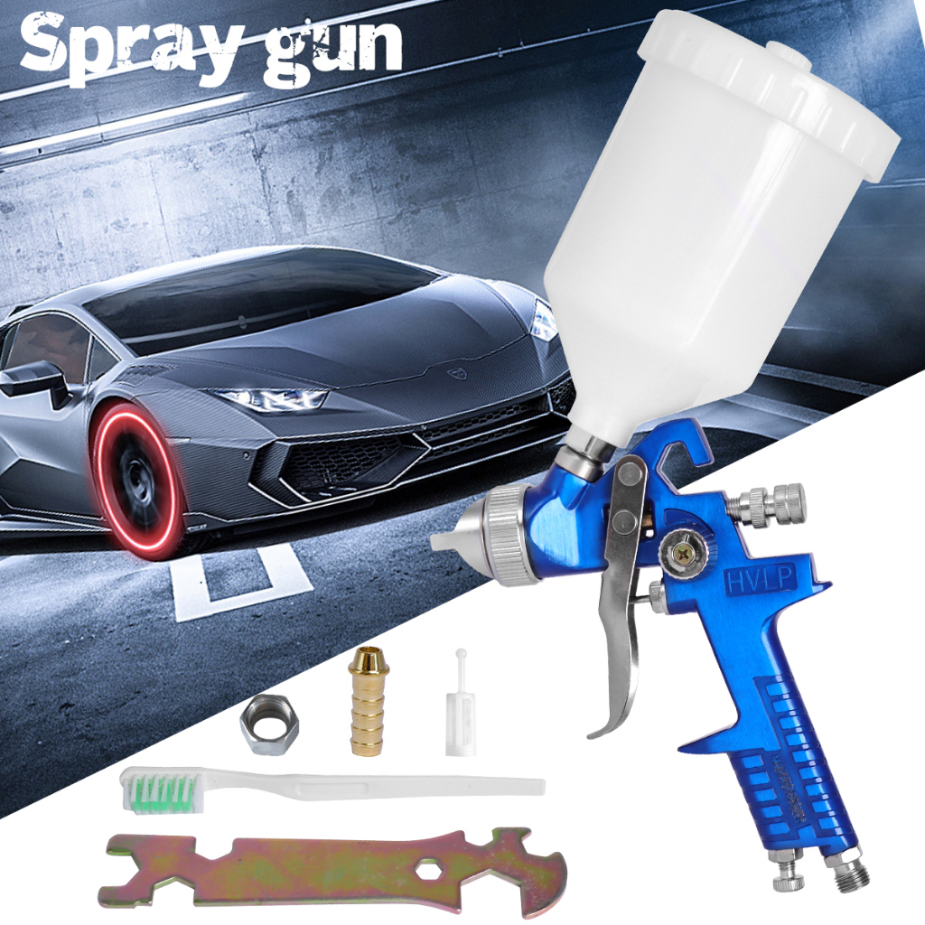 H-827 600ML Professional Air Spray Gun Pneumatic Spray Gun Gravity Feed HVLP Atomization Technology 1.4mm/1.7mm/2.0mm Nozzle Air Spray Gun Eco-friendly Spray Gun