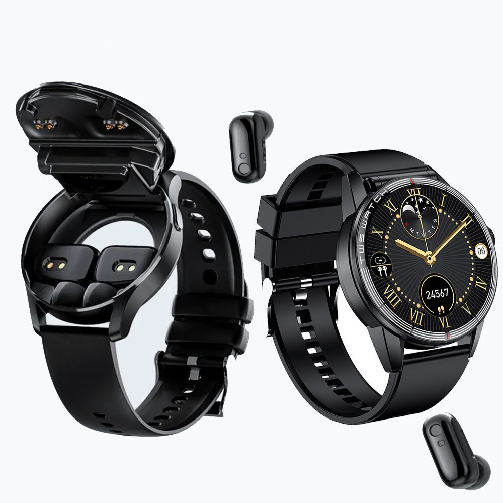 R6 Headphone Smart Watch TWS 2-in-1 Wireless Bluetooth Dual Headphone Connection Mobile Fitness Sports Smart Watch