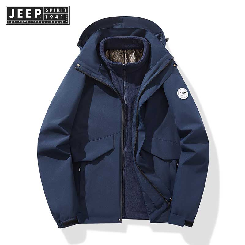 JEEP SPIRIT 1941 ESTD Three In One Detachable Windproof Stormtrooper - Size S-5XL