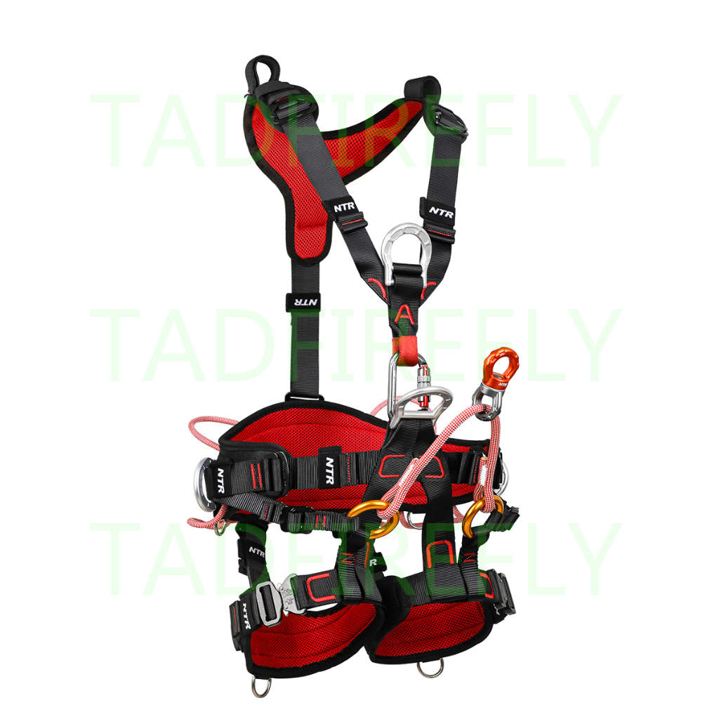 Fall Arrest Harness with Swivel Connector Rope Bridge for Arborist SRT Tree Climbing Rescue