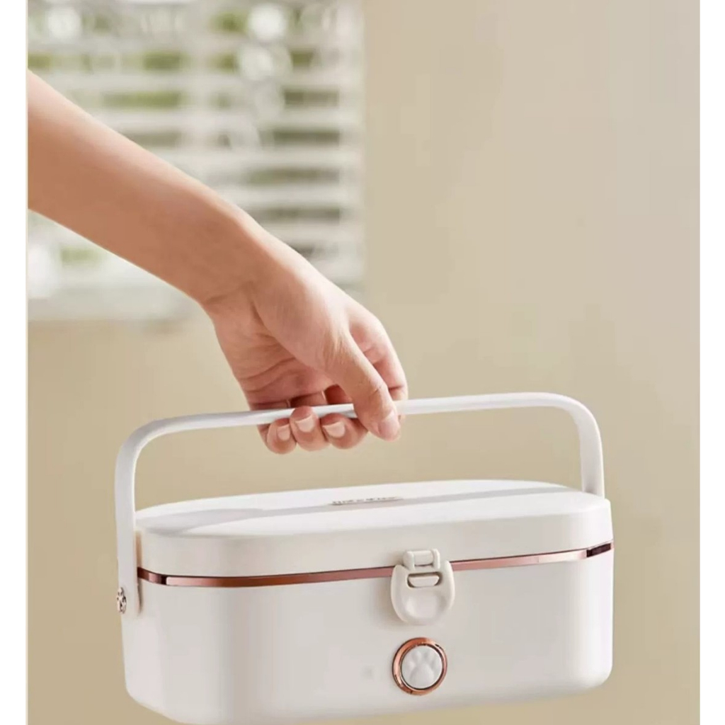 Electric Heating Lunch Box Stainless Steel No Water Injection Heated Bento Box Food Warmer Storage Container