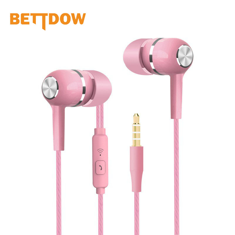 BETTDOW In-ear headphones sporty style 3.5mm jack with built-in microphone