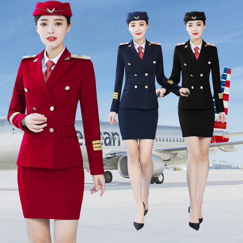 Railway Uniform Professional Suit Men Women Hotel Air Service Staff Overalls School Clothing Security Property Property Overalls Formal Clothing