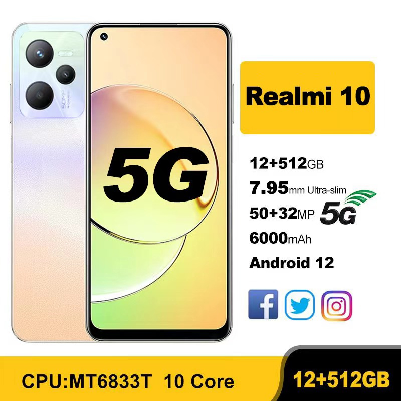 [mobile111] Latest Smartphone 2023 Realmi C53 Memory 12 256GB 512GB 6000mAh 50MP Full HD Camera 5G Smartphone Android 4G Official Warranty One Year Real Promotion Go to Inventory Cheap Android Phone Game Phone Music Phone Student Cheap Hand