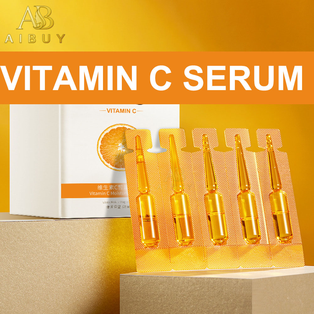 5PCS vitamin C serum essence whitening and moisturizing oem face Natural Collagen Facial cream whitening moisturizing moisturizing skin