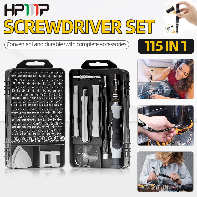 SCREWDRIVER SET 115 IN 1 DIY MAGNETIC REPAIR TOOL KIT PROFESSIONAL SCREW DRIVER PRECISION SCREWDRIVER SET COMPUTER PHONE DEVICE MULTIFUNCTION TOOLS