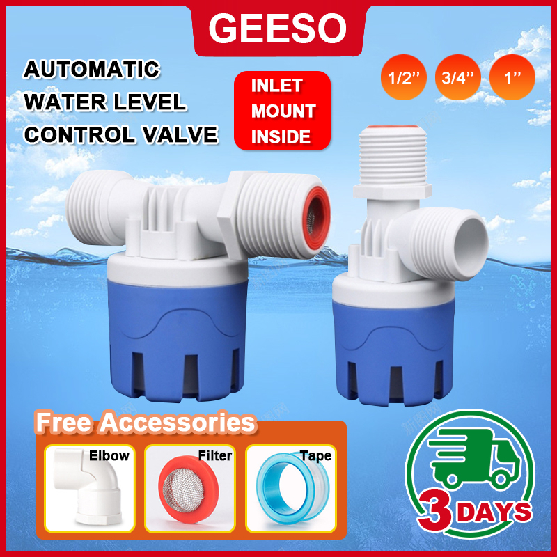 GEESO Automatic Water Level Control Valve Water Float Valve Toilet Float Valve Top & Side Inlet Mount Inside 1/2'' 自动水位控制阀