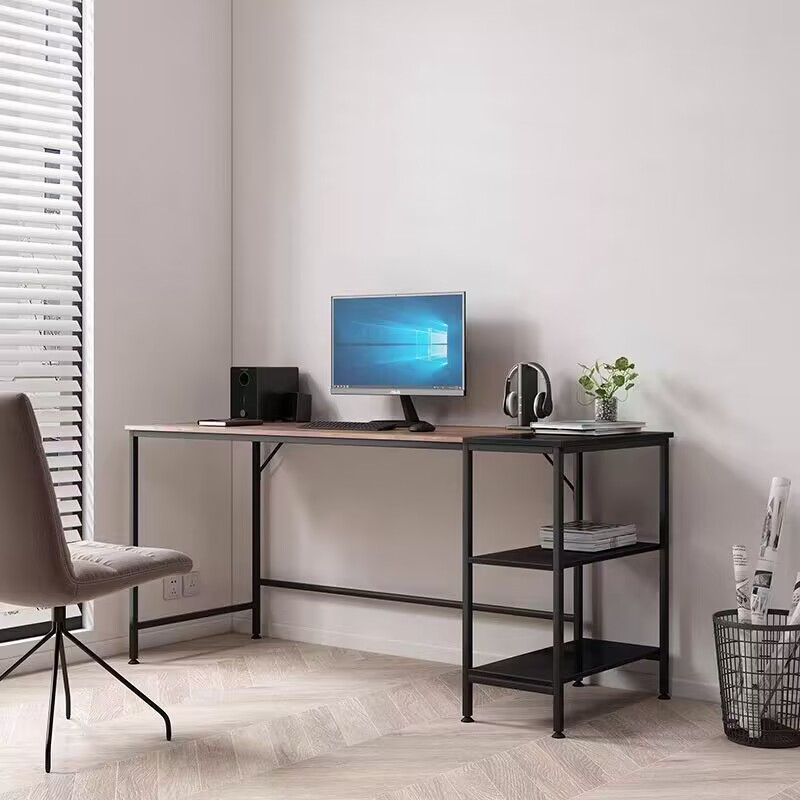 Computer Desk Desktop Household Desk Simple Desk Work Desk with Bookshelf Bedroom Learning Writing Desk