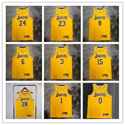 [Hot pressed]Lakers Basketball Jersey James Westbrook Davis Anthony Kobe Anthony Vest