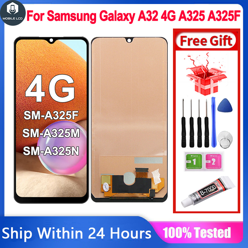 For Samsung Galaxy A32 4G LCD A325F SM-A325M/ A32 5G/A55 5G A556/A25 5G A256/A34 5G A346 LCD Digitizer Touch Screen Assembly SM-A325F/DS A325 Display
